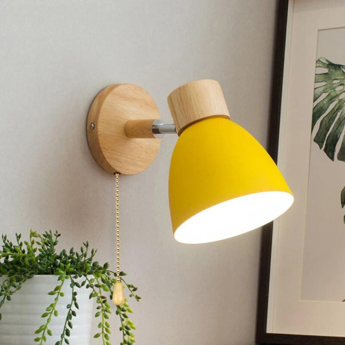 Alison - Hölzerne Wandlampe
