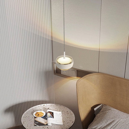 Minimalistische LED-Pendelleuchte mit Kugel-Design – Modernes Nachttischlicht für Schlafzimmer & Leseecke