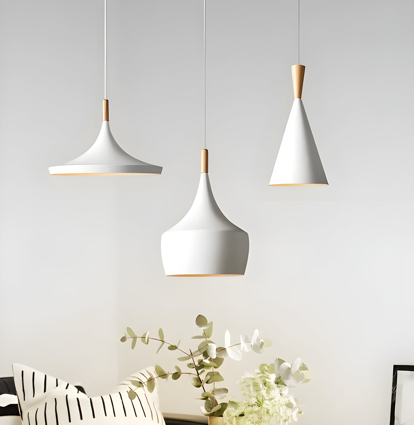 WhiteGlow Light - Moderne weiße LED-Pendelleuchte