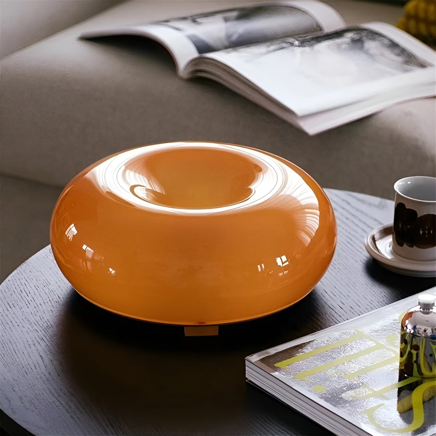 Moderne Wandlampe mit Glasdiffusor – LED Wandleuchte im Retro-Design mit chromglänzendem Zentrum für Flur, Wohnzimmer & Schlafzimmer