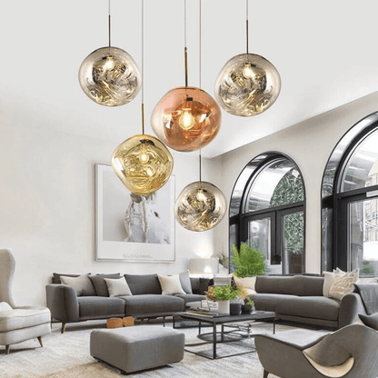 Designer Glaspendelleuchte – Mehrflammige Hängeleuchte im Cluster-Look für Wohnzimmer & Esszimmer