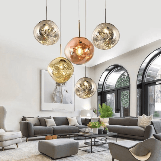 Designer Glaspendelleuchte – Mehrflammige Hängeleuchte im Cluster-Look für Wohnzimmer & Esszimmer