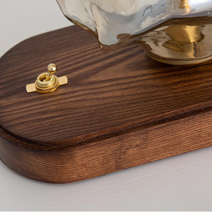 Luxuriöse Eisstein-Glas-Tischlampe