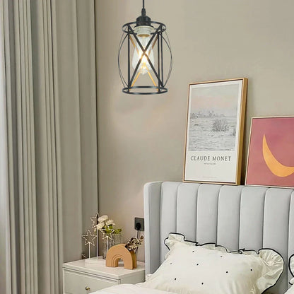 Mechanische Vintage-Pendelleuchte im Industrie-Stil, Metallrahmen, E27 für Esszimmer und Wohnzimmer