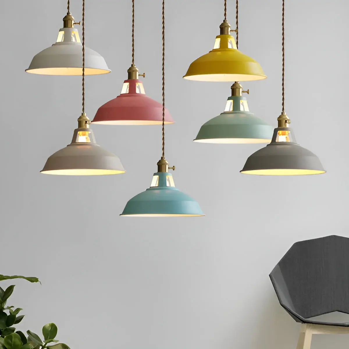 IronGlow Lampe - Vintage Metall Decken Hängeleuchte