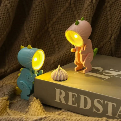 Niedliche Dinosaurier LED Tischlampen – Verstellbare Tierfiguren Nachtlichter für Kinder