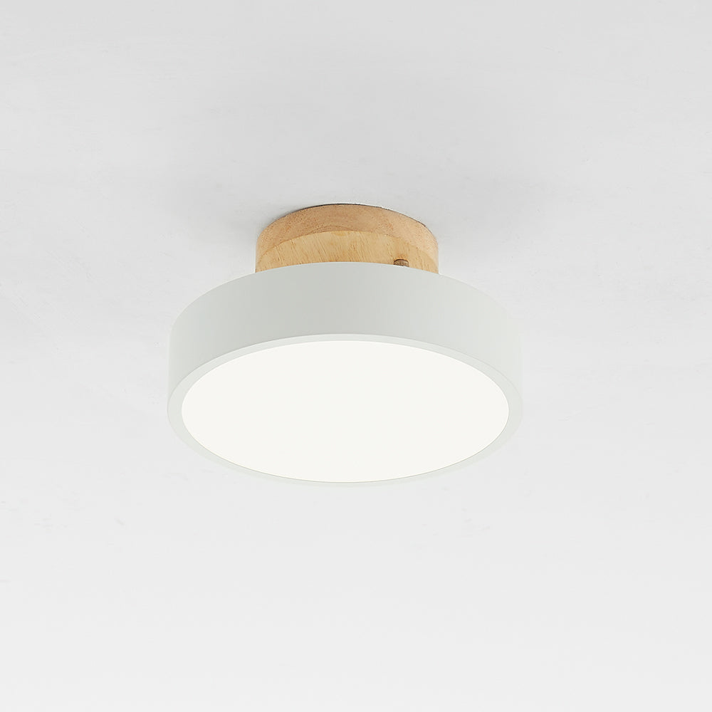 Moderne LED-Deckenleuchte aus Holz – Quinn Deckenlampe für Wohnzimmer, Flur, Schlafzimmer und Esszimmer