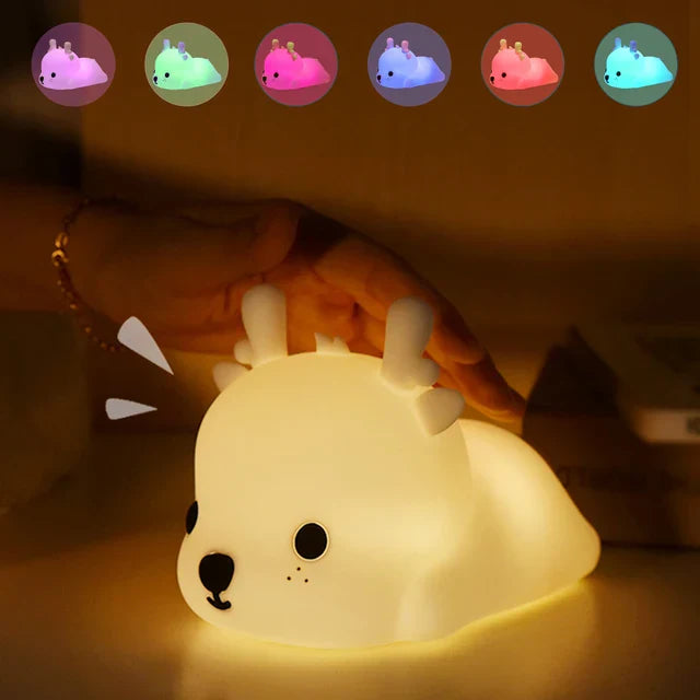 LED Nachtlicht für Kinder – Dimmbare Nachtlampe mit -Design, USB Aufladbar, Berührungssteuerung