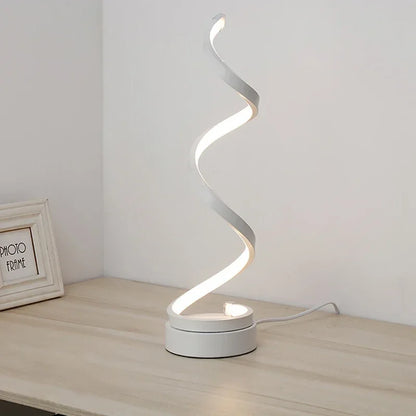 Moderne LED Spirale Tischlampe – Dimmbar, Energiesparend, Dekorative Beleuchtung für Wohnzimmer & Büro