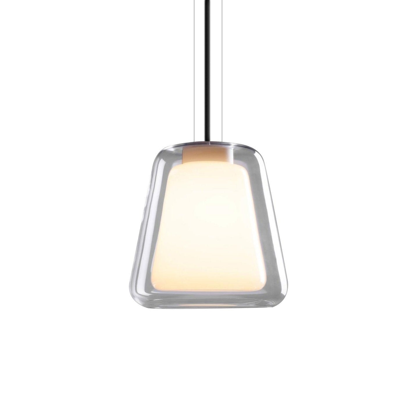 Moderne Pendelleuchte mit Doppelglas-Schirm – Minimalistische Hängelampe in Gold für Küche, Esstisch & Flur