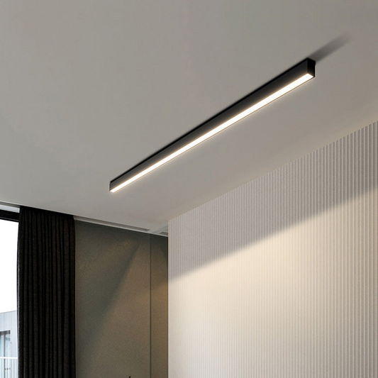 Moderne LED Deckenleuchte im minimalistischen Design – Schlanke Lichtleiste für Wohnzimmer, Büro & Flur