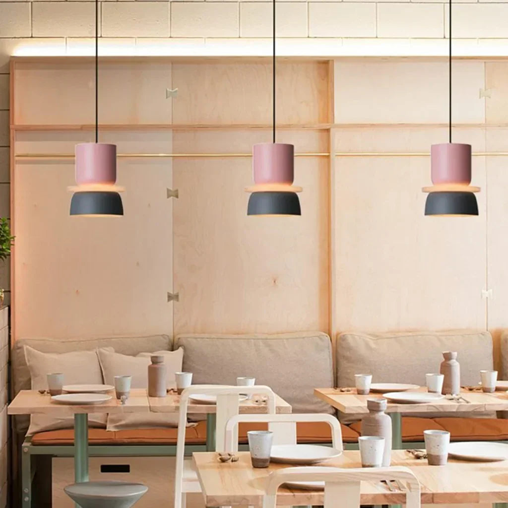 Moderne Farbblock-Pendelleuchte