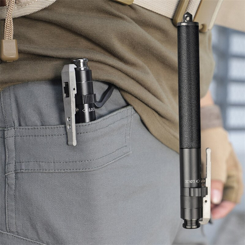 Automatischer Falt‑Wanderstock aus Legierungsstahl mit Ein‑Knopf‑Entfaltung & Höhenverstellung