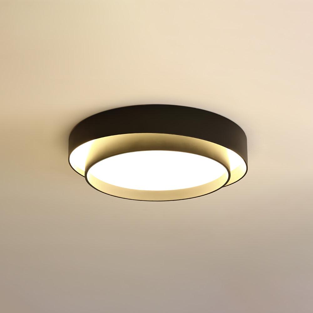 Moderne LED Deckenleuchte – Elegante Flachlampe in Schwarz für Wohnzimmer, Schlafzimmer & Flur