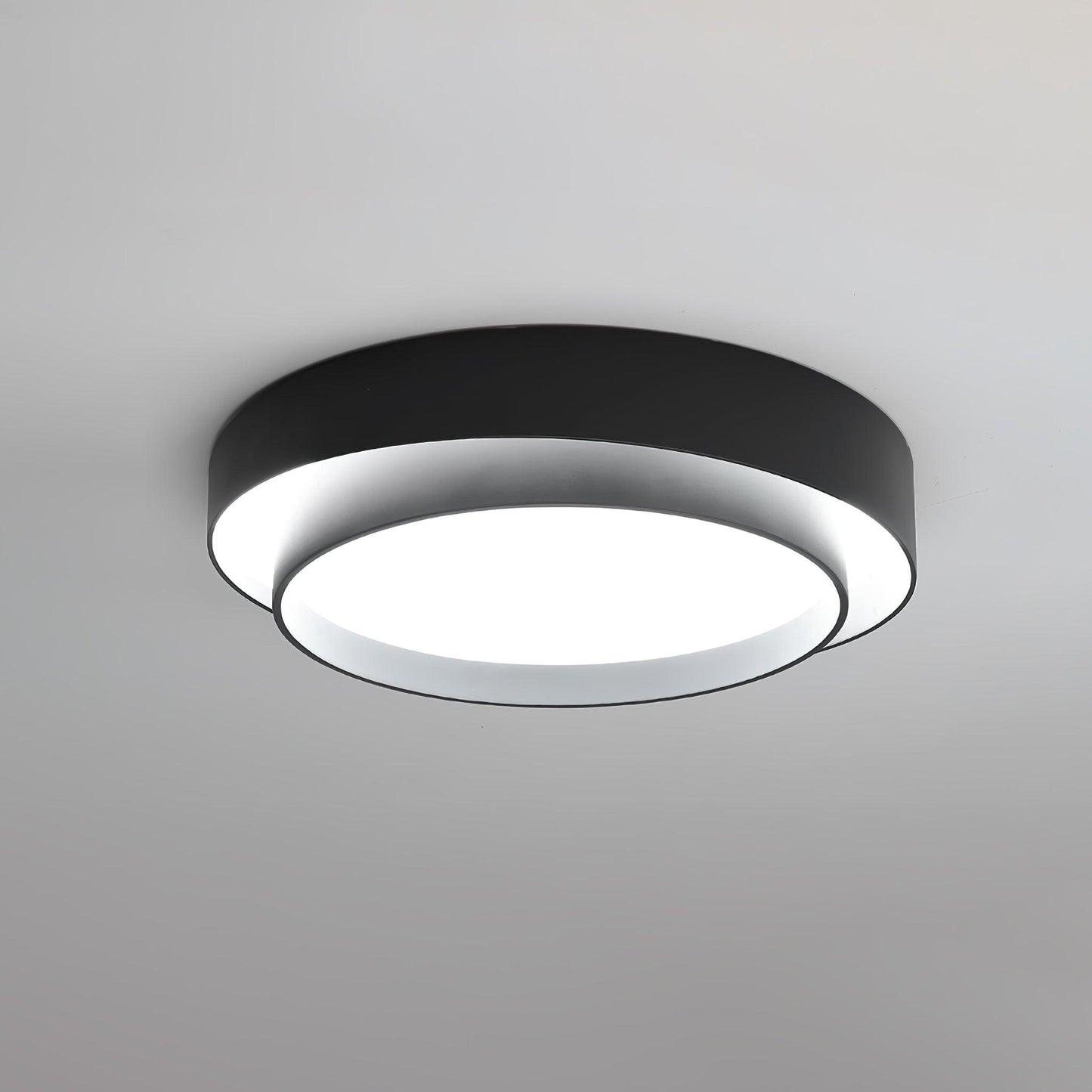 Moderne LED Deckenleuchte – Elegante Flachlampe in Schwarz für Wohnzimmer, Schlafzimmer & Flur