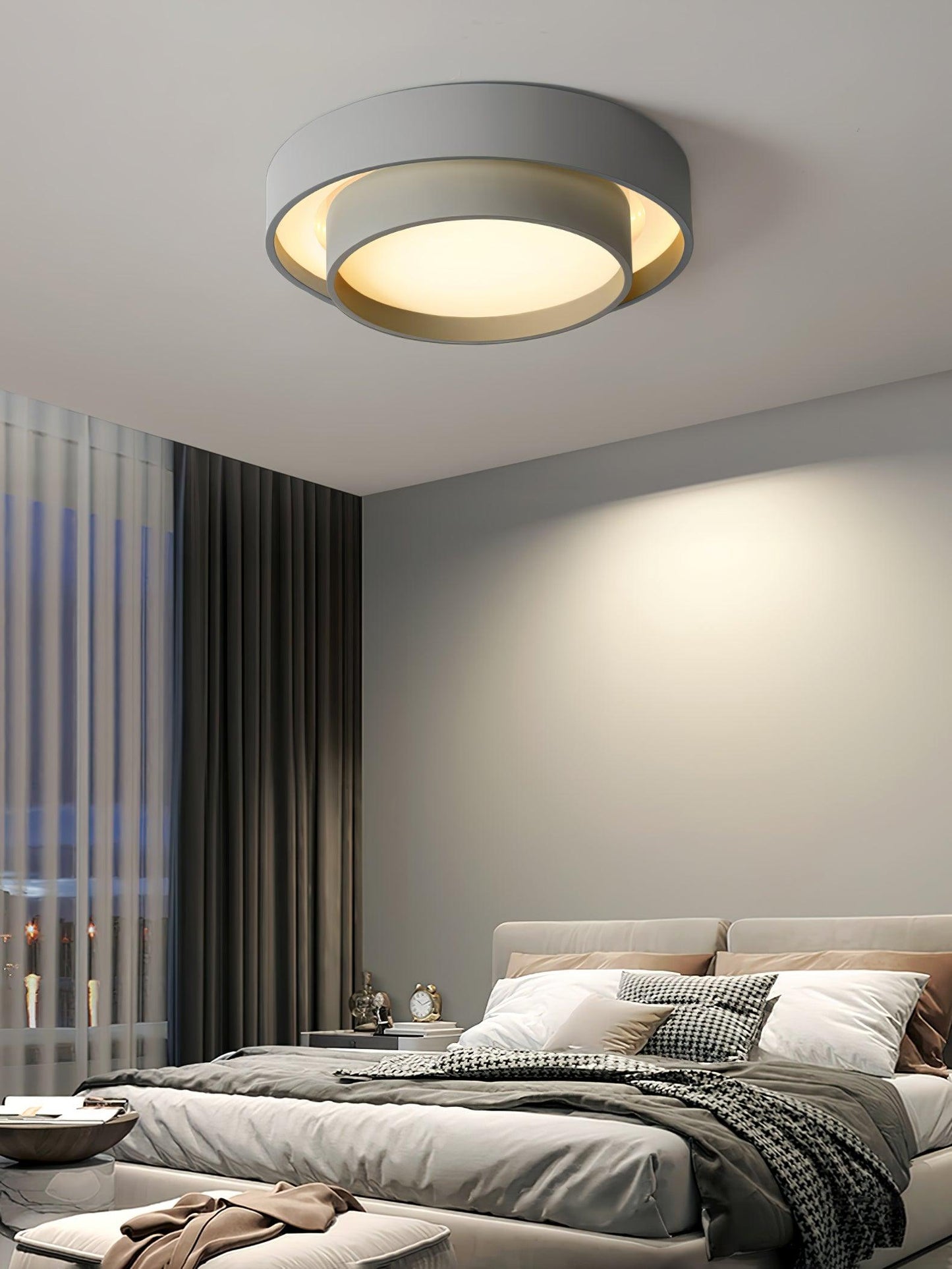 Moderne LED Deckenleuchte – Elegante Flachlampe in Schwarz für Wohnzimmer, Schlafzimmer & Flur