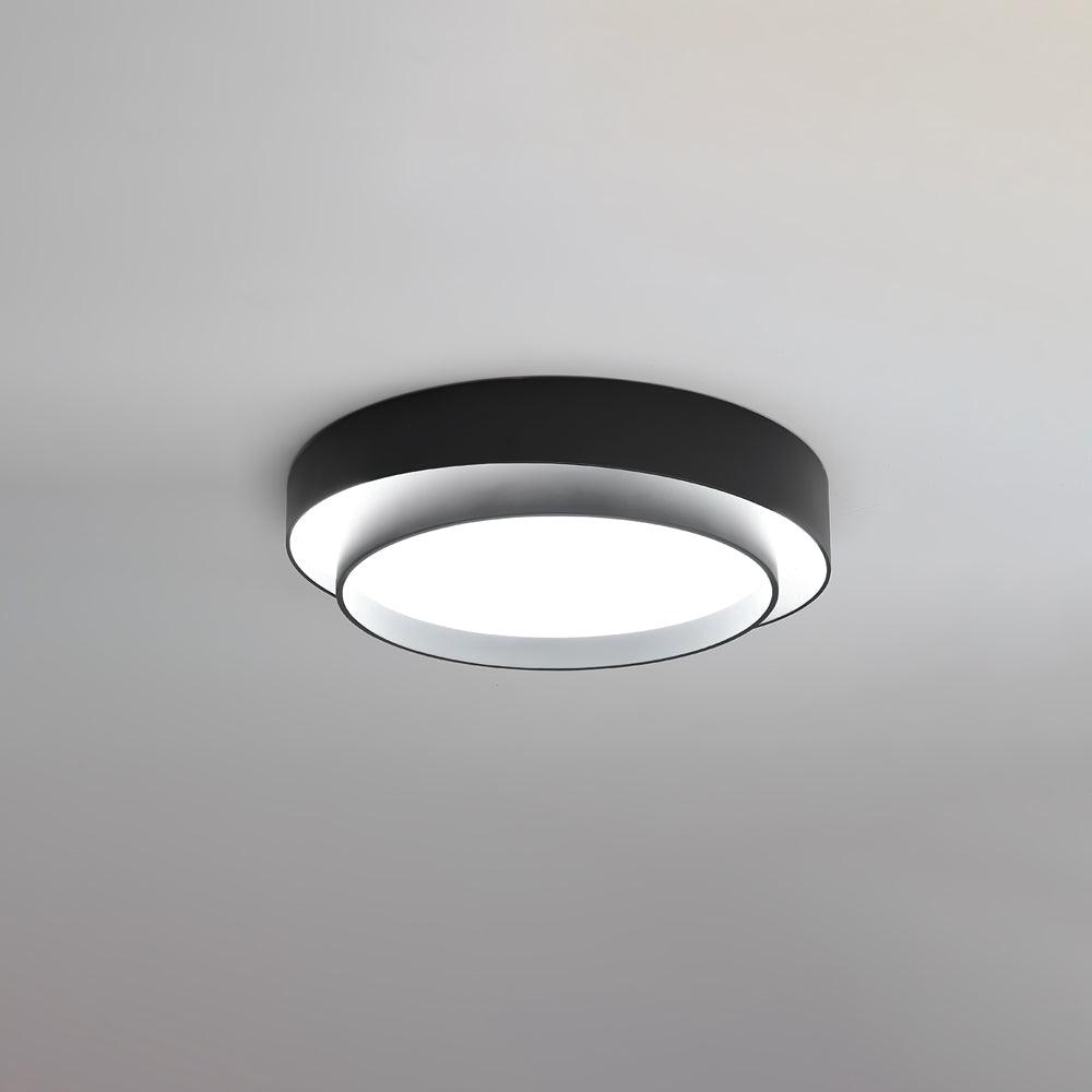 Moderne LED Deckenleuchte – Elegante Flachlampe in Schwarz für Wohnzimmer, Schlafzimmer & Flur