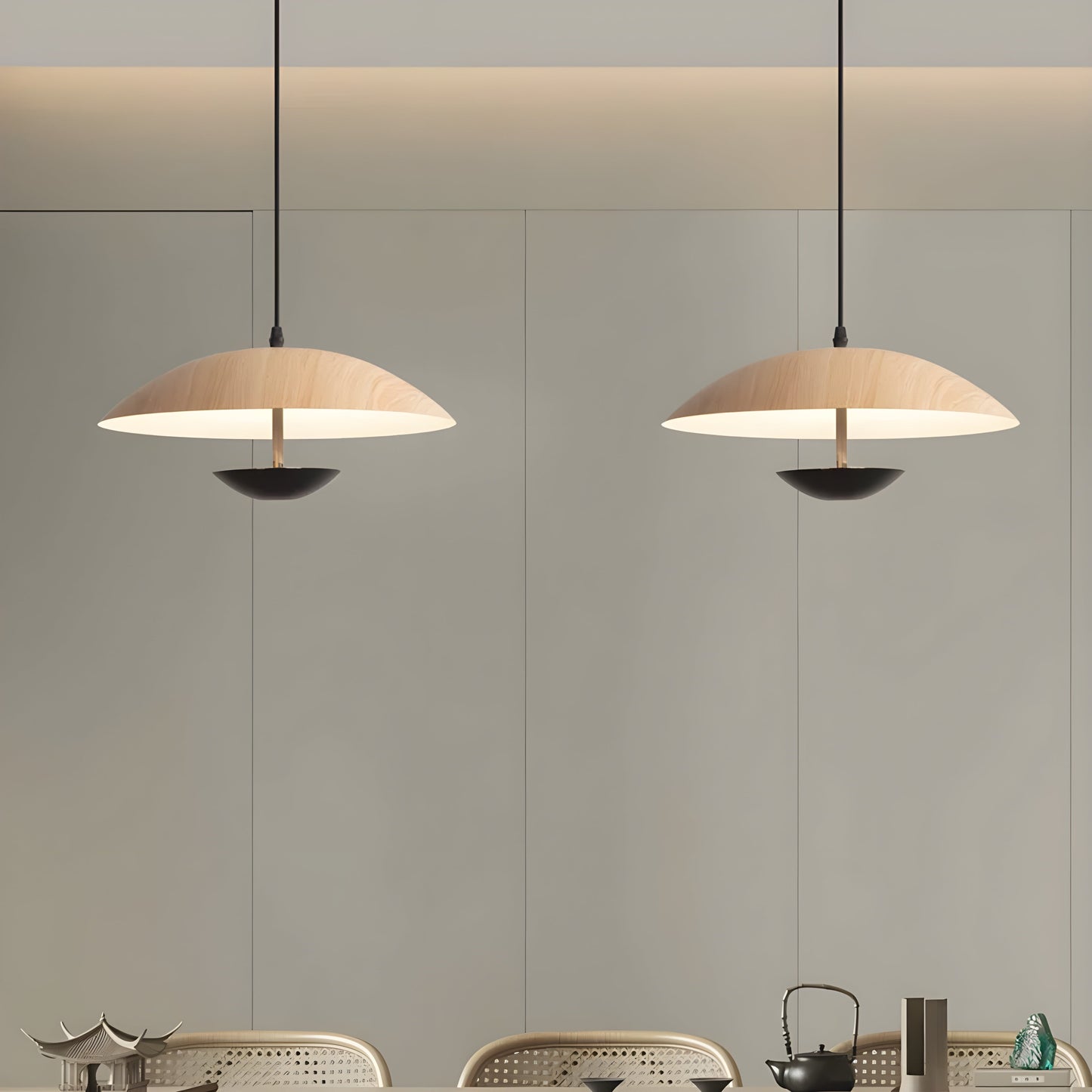 WoodChic Light - Nordische Japanische LED-Pendelleuchte