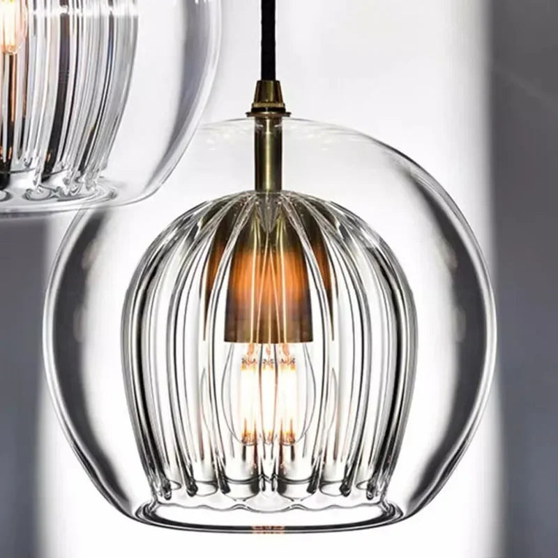 Moderne Glas Pendelleuchte | Designer Hängelampe aus Glas für Wohnzimmer