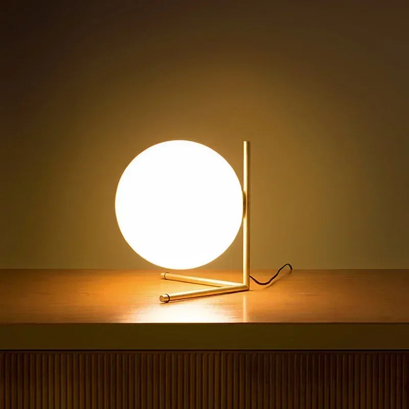 Moderne Minimalistische Glas-Tischlampe – Stilvolle Wohnraumbeleuchtung für Zuhause