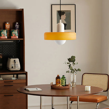 Retro Pendelleuchte im 70s-Design – Buntes Glas & Keramik-Look für Esszimmer, Küche & Café – Vintage Hängeleuchte E27 Fassung