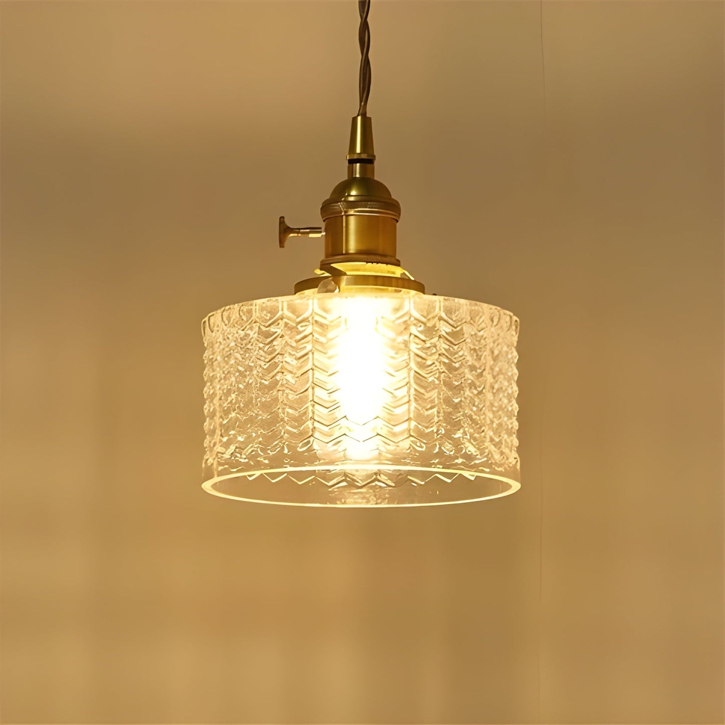 CrystalWave Light – Retro Kurze Zylinder LED Pendelleuchte