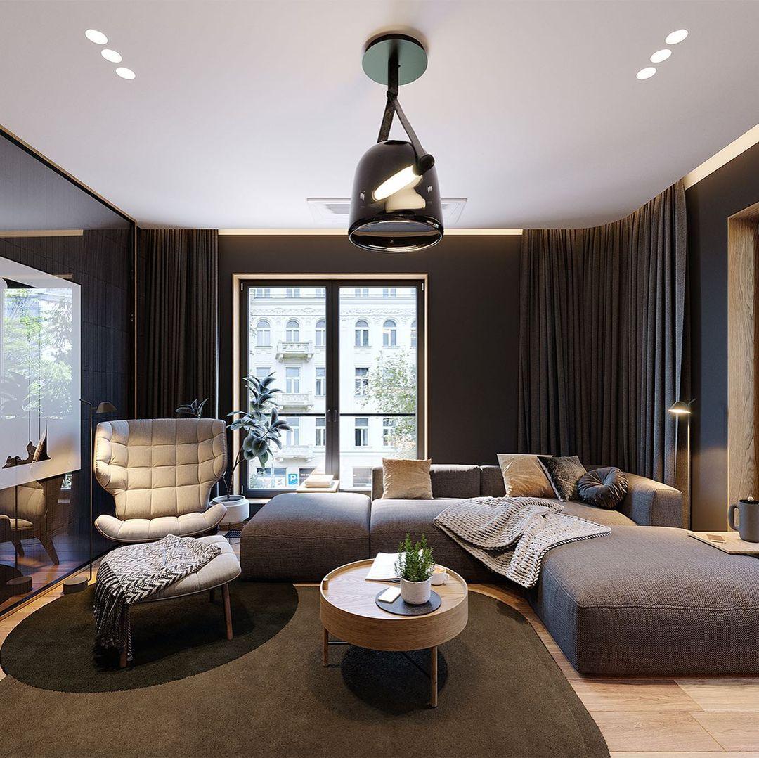 Design-Pendelleuchte mit Lederband & Rauchglas – Skandinavischer Stil für Esszimmer, Küche & Wohnzimmer