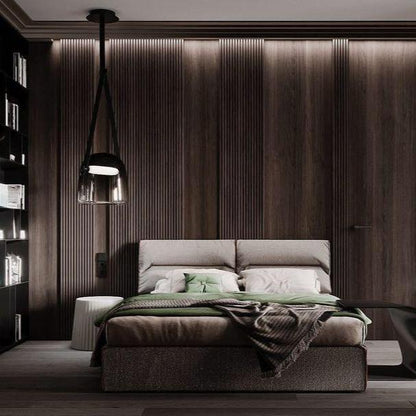 Design-Pendelleuchte mit Lederband & Rauchglas – Skandinavischer Stil für Esszimmer, Küche & Wohnzimmer