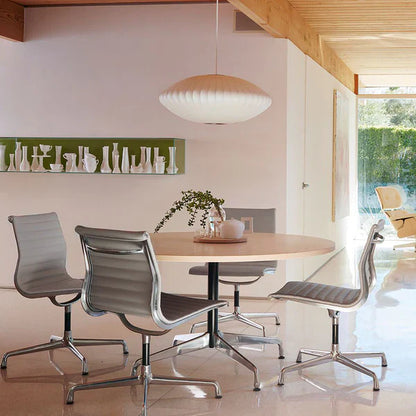 Pendelleuchte im UFO-Design mit Faltenstruktur – Mid-Century Hängelampe für Esszimmer, Wohnzimmer & Lounge-Bereich