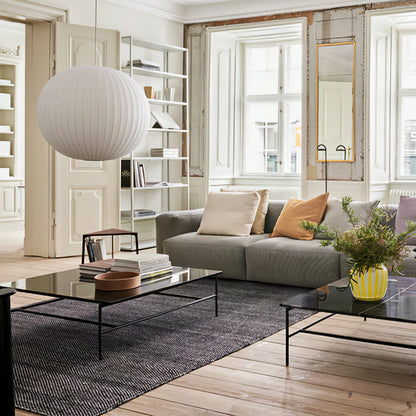 Kugelförmige Pendelleuchte mit feiner Faltenstruktur – Minimalistische Hängelampe für Schlafzimmer, Wohnzimmer & Flur