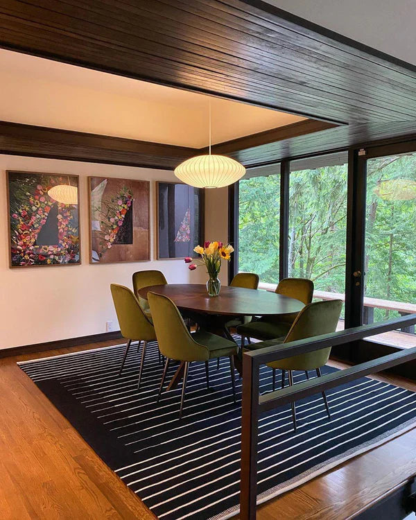 Pendelleuchte im UFO-Design mit Faltenstruktur – Mid-Century Hängelampe für Esszimmer, Wohnzimmer & Lounge-Bereich