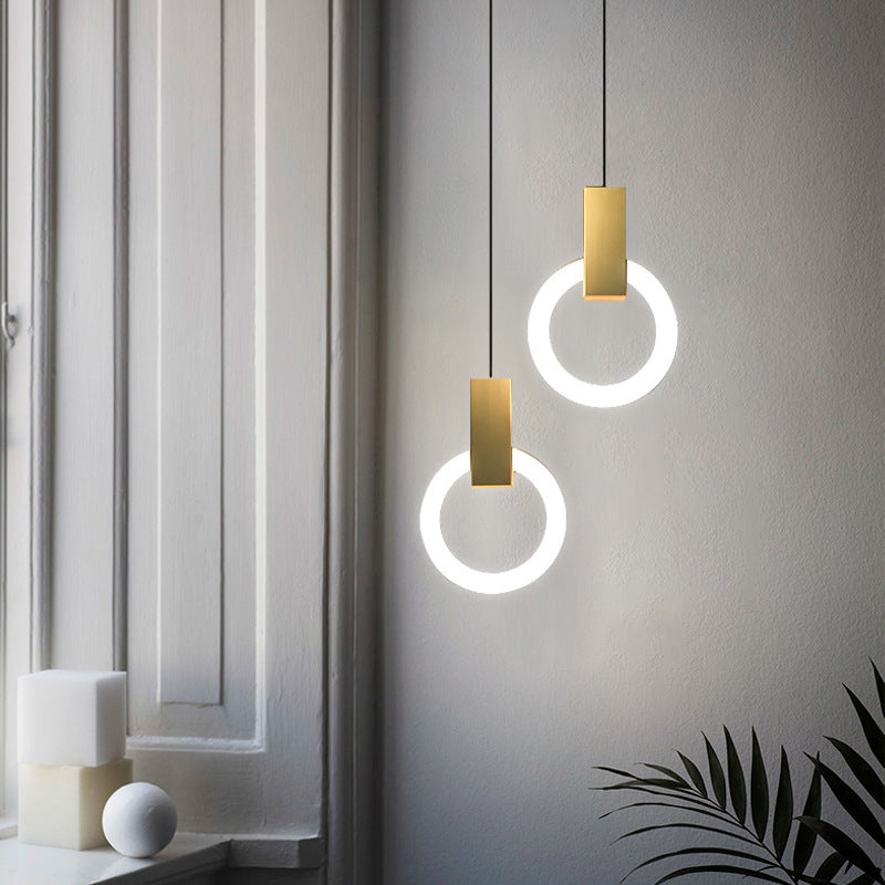 Moderne LED Ring Pendelleuchte – Goldene Hängelampe im minimalistischen Design für Esszimmer & Wohnzimmer