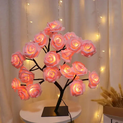 LED Baum Tischlampe – Romantische Deko Leuchte, Warmes Licht, Perfekt für Wohnzimmer und Schlafzimmer