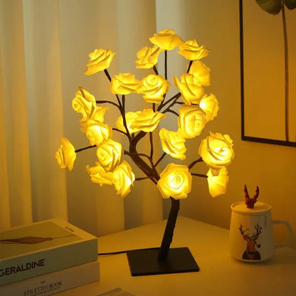 LED Baum Tischlampe – Romantische Deko Leuchte, Warmes Licht, Perfekt für Wohnzimmer und Schlafzimmer
