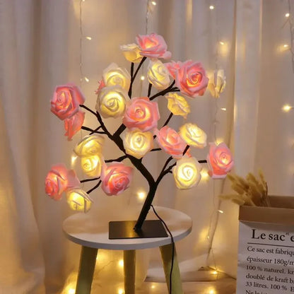 LED Baum Tischlampe – Romantische Deko Leuchte, Warmes Licht, Perfekt für Wohnzimmer und Schlafzimmer