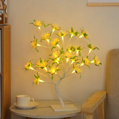 LED Baum Tischlampe – Romantische Deko Leuchte, Warmes Licht, Perfekt für Wohnzimmer und Schlafzimmer