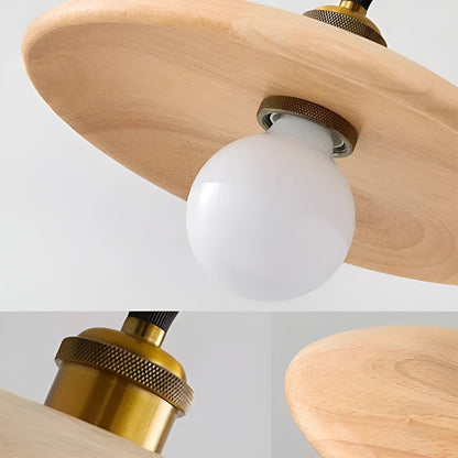 VintageLume Light - Nordische Holz-Pendelleuchte