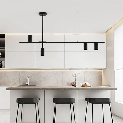Moderne Lineare Pendelleuchte in Schwarz – Minimalistische Hängelampe für Küche, Esstisch & Thekenbeleuchtung