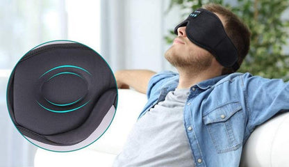 Bluetooth Schlafmaske mit Hi-Fi Lautsprechern & 10h Akku – 100% Lichtblocker für Reisen, Meditation & besseren Schlaf