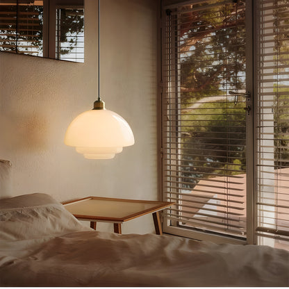 IvoryGlow Light - Moderne Hängeleuchte aus elfenbeinfarbenem Glas