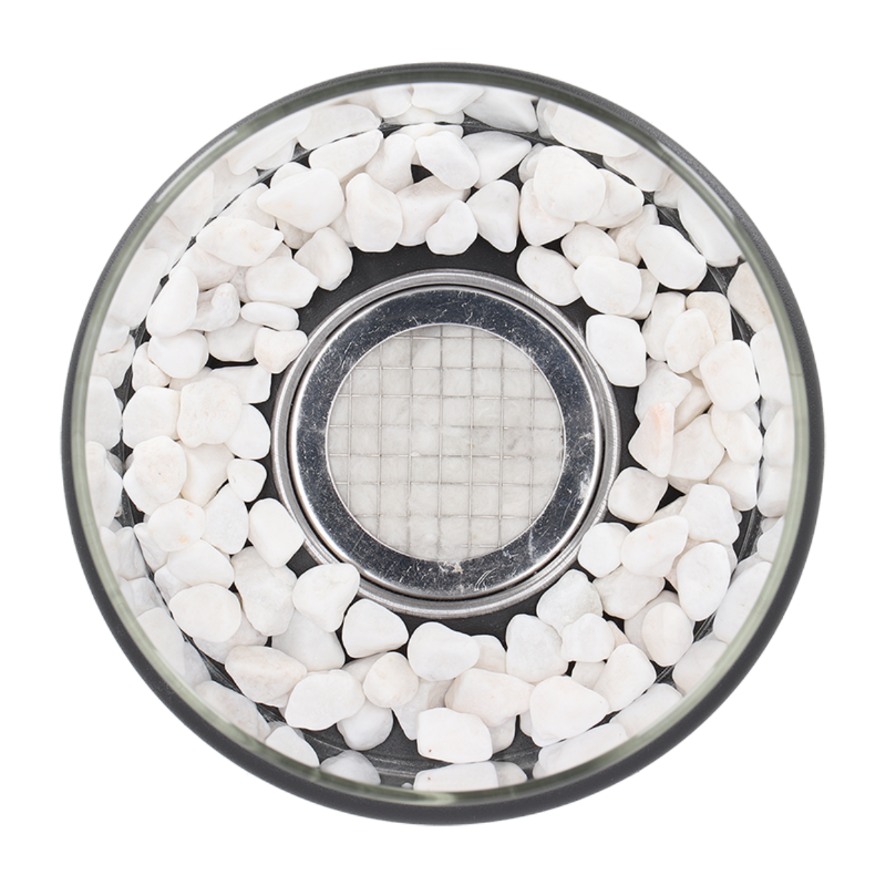 Mini Tischkamin mit Glaszylinder – Bioethanol-Feuerstelle für Innenräume, Balkon & Terrasse