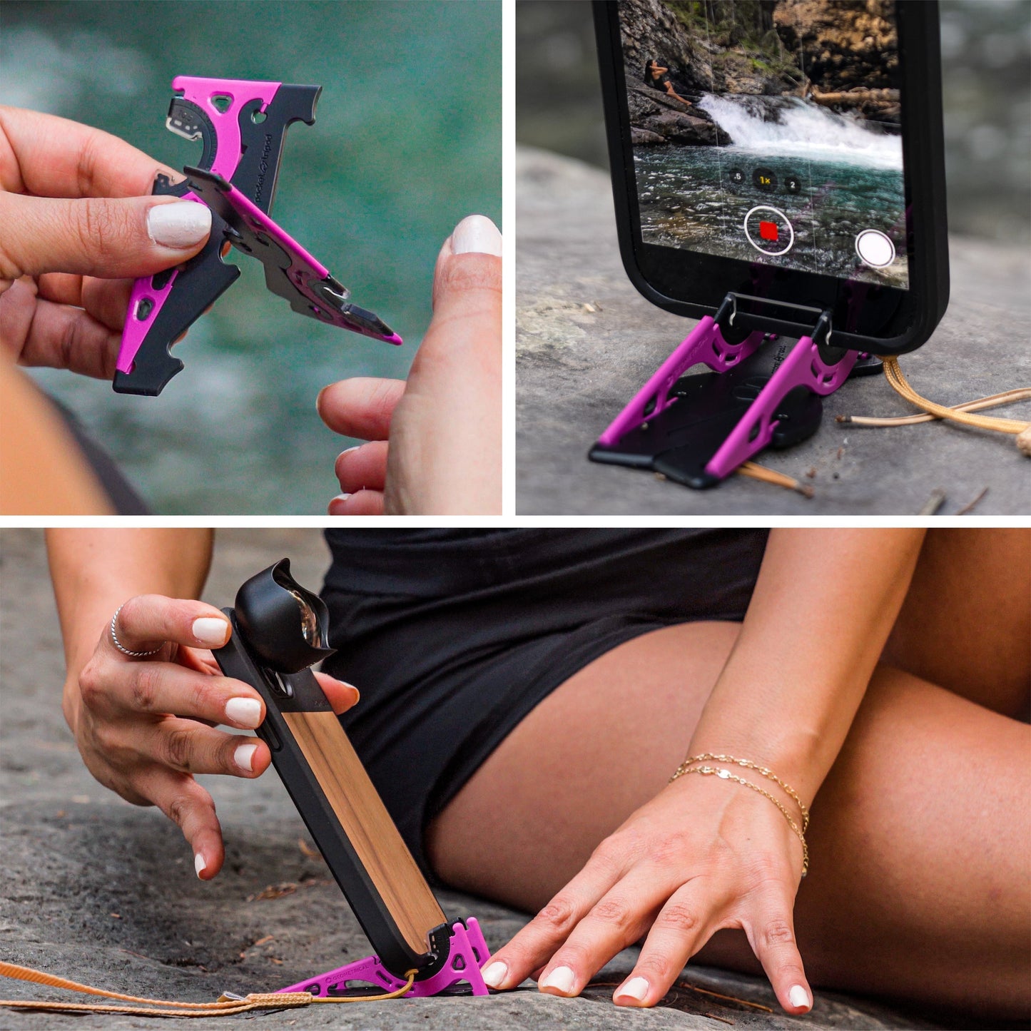 Pocket‑Stativ für Smartphone – ultrakompakt mit 7 Adapter‑Sets & verstellbarem Winkel