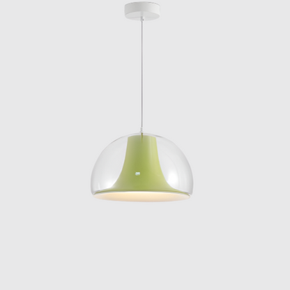 Moderne Pendelleuchte mit Doppelglas-Schirm – Minimalistische Hängeleuchte für Esszimmer, Küche & Wohnzimmer im skandinavischen Stil