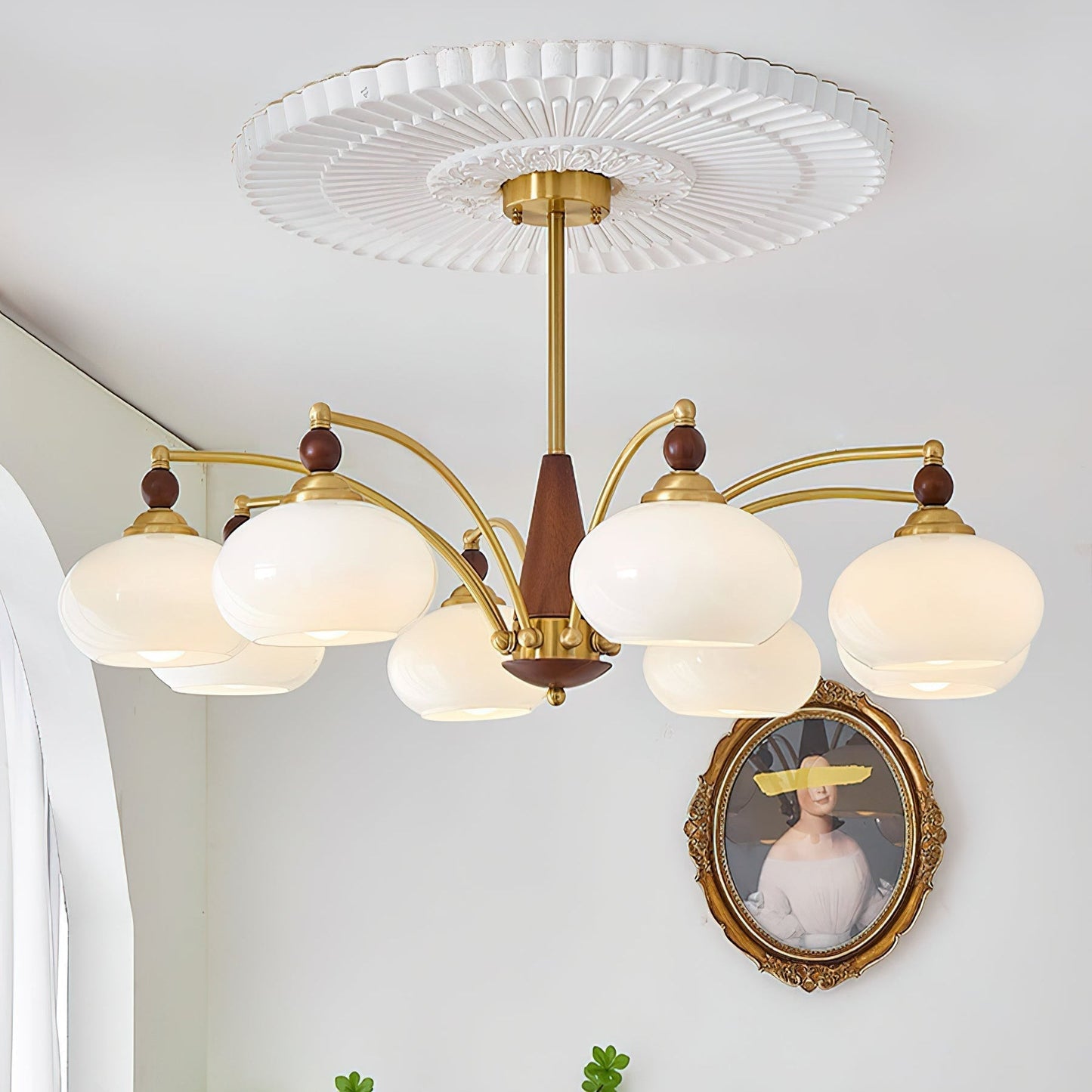 Deckenleuchte im Retro-Stil für Wohnzimmer & Esszimmer – Moderne Deckenlampe mit 8-flammigem Design & edler Optik