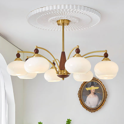 Deckenleuchte im Retro-Stil für Wohnzimmer & Esszimmer – Moderne Deckenlampe mit 8-flammigem Design & edler Optik