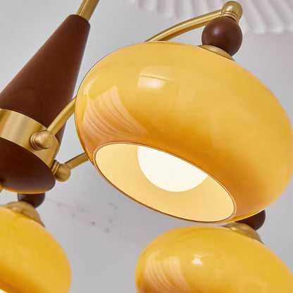 Deckenleuchte im Retro-Stil für Wohnzimmer & Esszimmer – Moderne Deckenlampe mit 8-flammigem Design & edler Optik