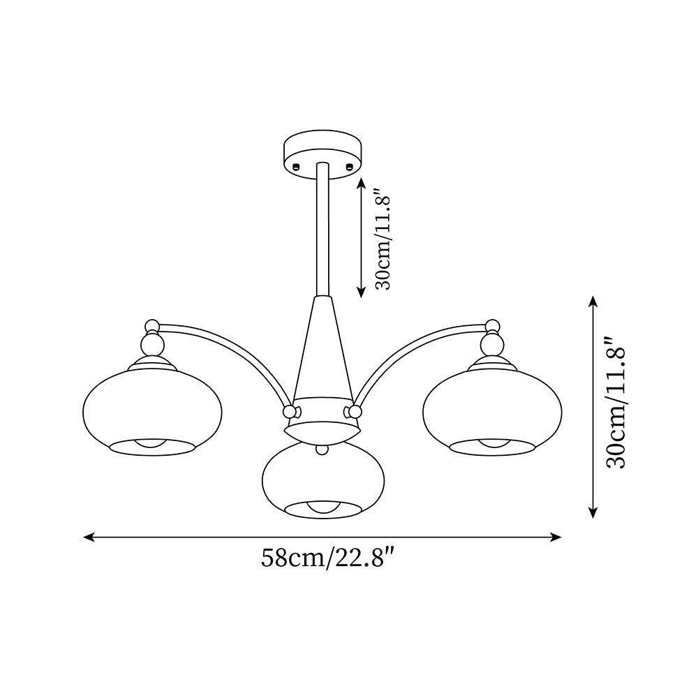 Deckenleuchte im Retro-Stil für Wohnzimmer & Esszimmer – Moderne Deckenlampe mit 8-flammigem Design & edler Optik