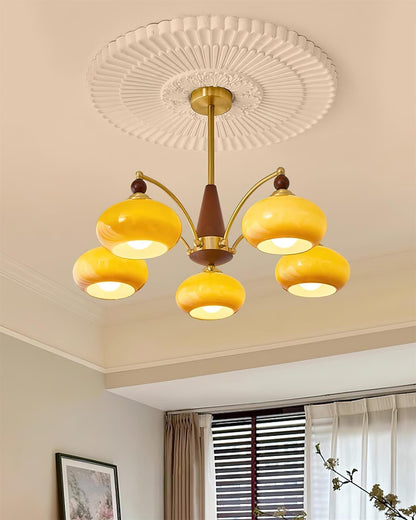 Deckenleuchte im Retro-Stil für Wohnzimmer & Esszimmer – Moderne Deckenlampe mit 8-flammigem Design & edler Optik