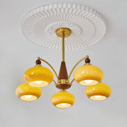 Deckenleuchte im Retro-Stil für Wohnzimmer & Esszimmer – Moderne Deckenlampe mit 8-flammigem Design & edler Optik