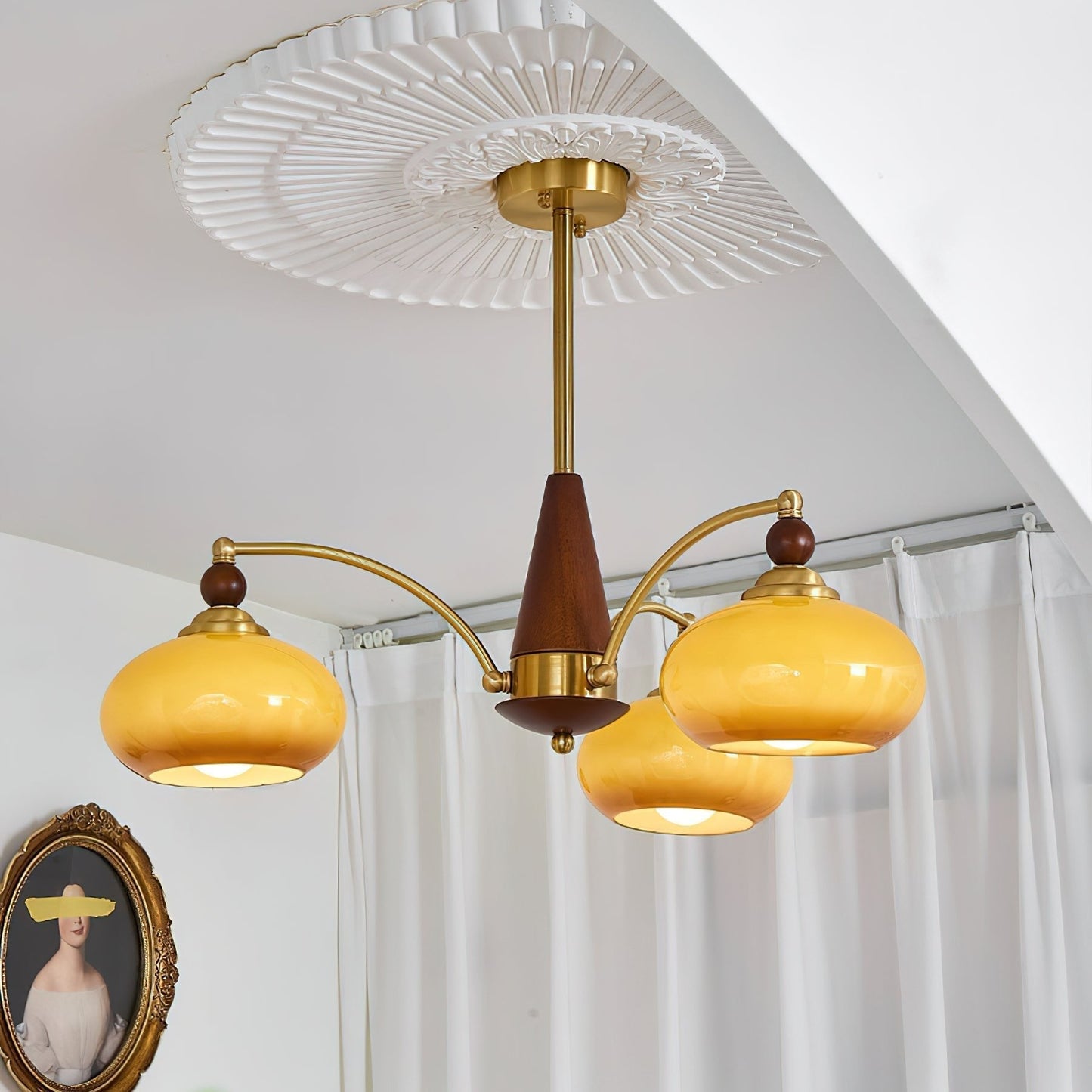 Deckenleuchte im Retro-Stil für Wohnzimmer & Esszimmer – Moderne Deckenlampe mit 8-flammigem Design & edler Optik